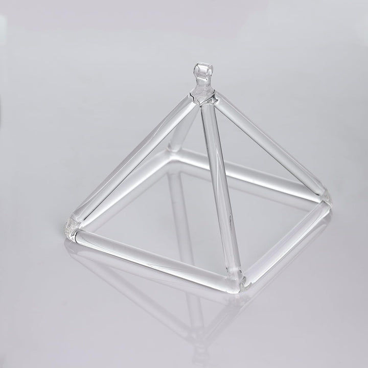 Hye-eun Crystal Singing Pyramid,6-Zoll Transparent Kristall Klangpyramide aus klarem Quarz mit Krist
