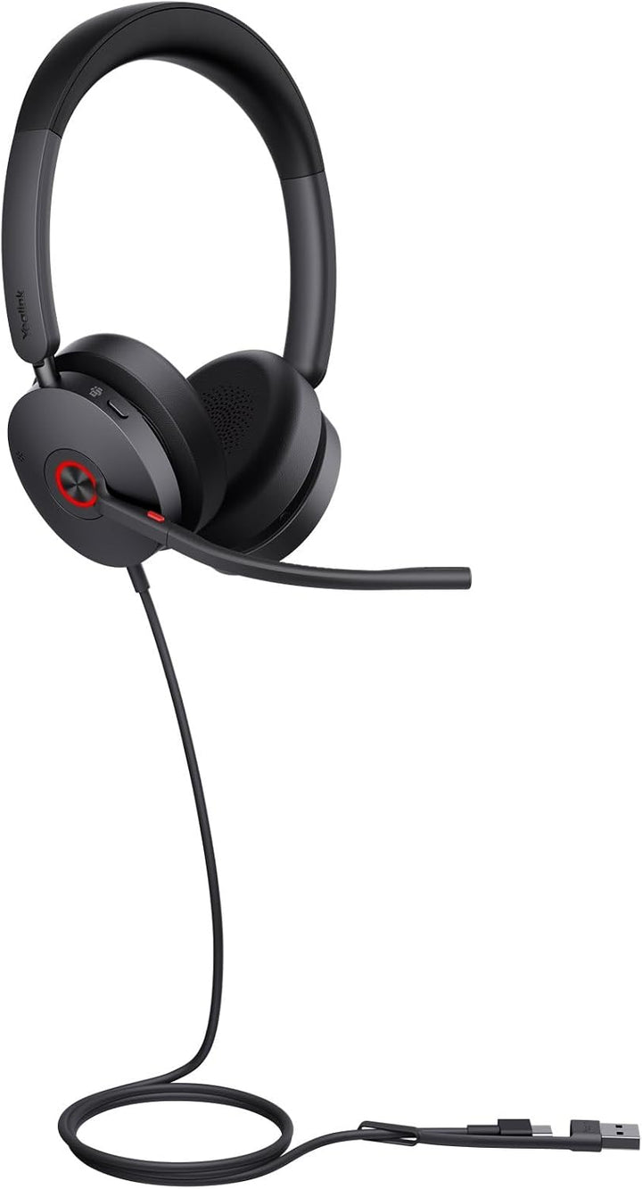 Yealink UH48 Dual Teams Headset – USB-C/A, Hybrid ANC, 4-Mikrofon Geräuschunterdrückung, Dual Busyli