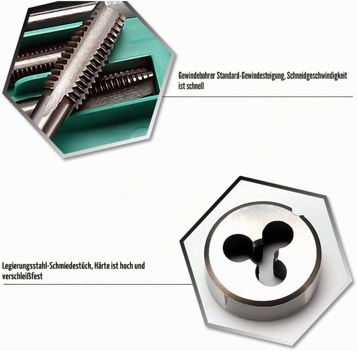Gewindeschneider Set Gewindebohrer Werkzeug: 20 Tlg Gewinde Schneider Bohrer Werkzeug Set, M3 - M12