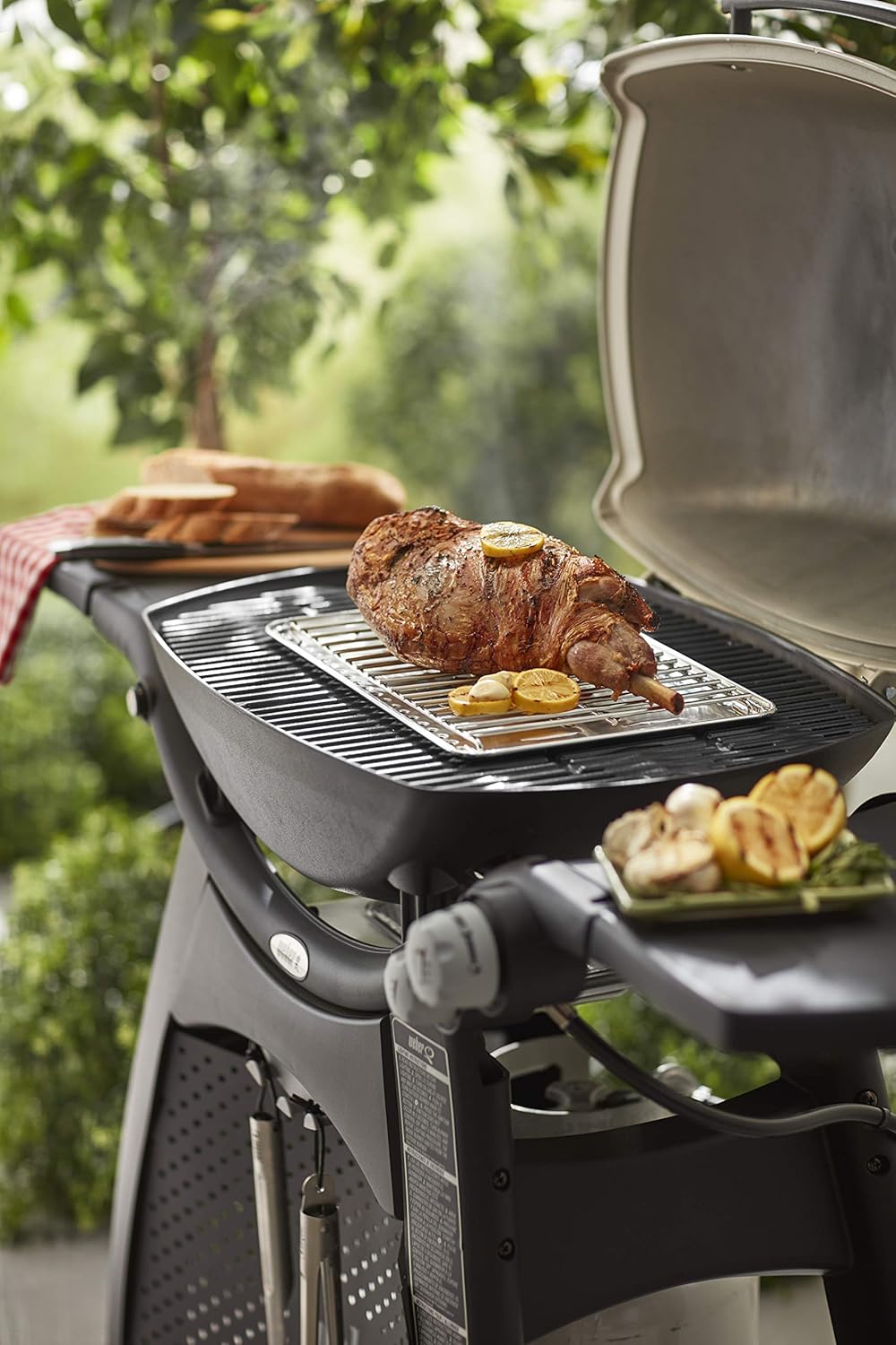 Weber Bratenrost - Gross (37 x 23cm), aus Edelstahl, für indirektes Grillen, passend Q-Serie, Go-Any