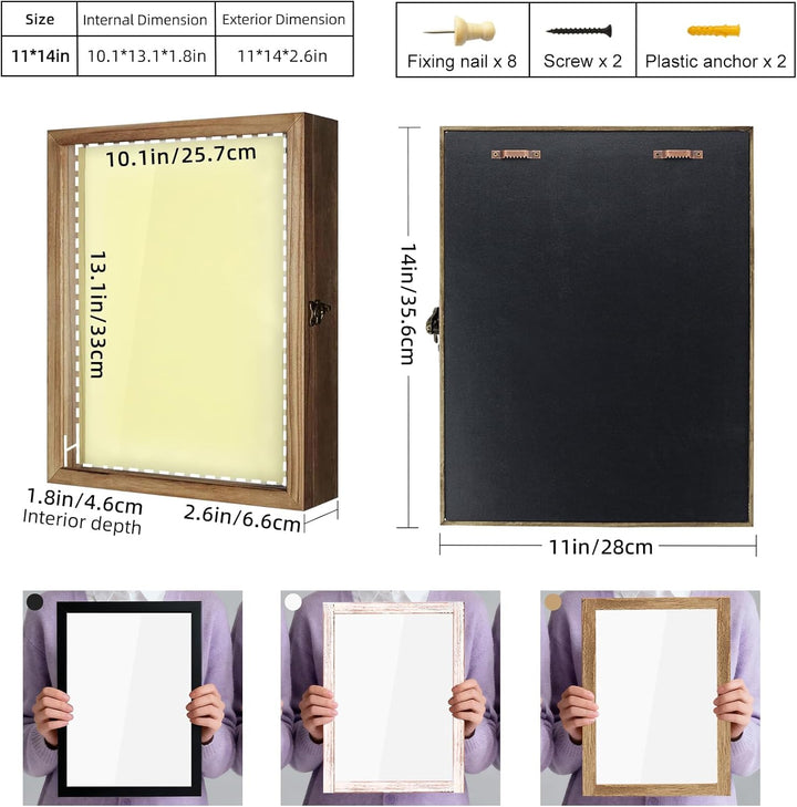 TJ.MOREE Blumen Grosse Schattenbox Vitrine Rahmen mit Glasfenstertür Bilderrahmen Hochzeitsstrauss E