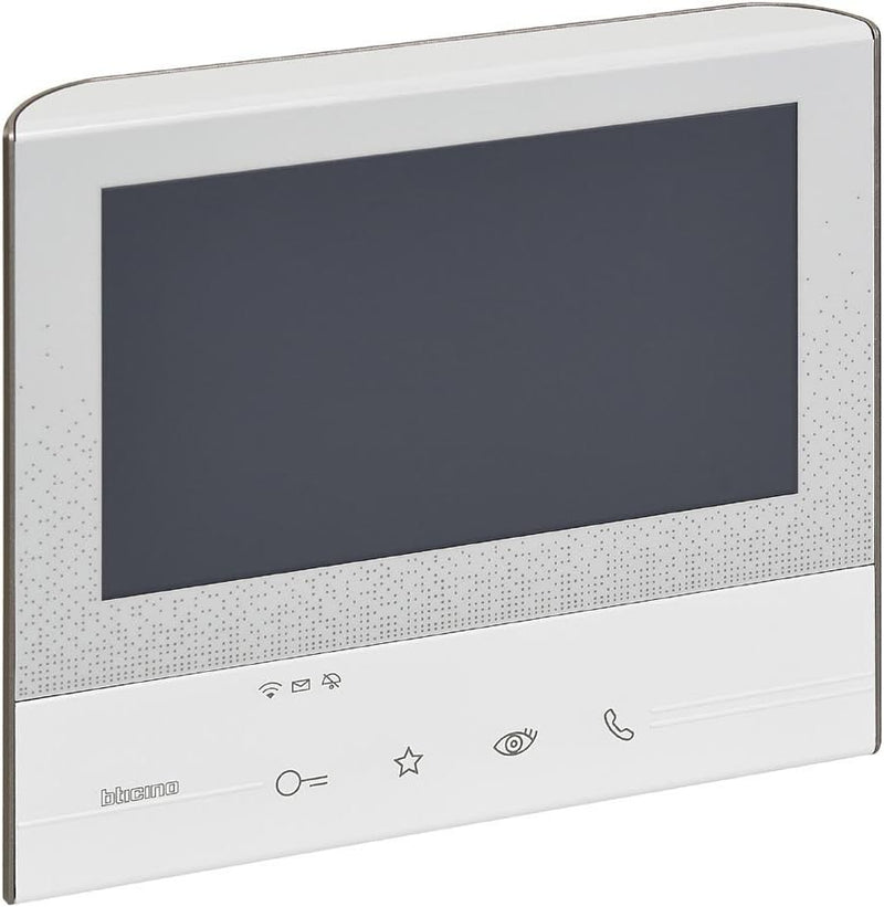 BTicino, CLASSE300 X13E Video-Innenstelle mit 7"-Touchscreen, 4 sensitiven Tasten, Smartphone-Anbind