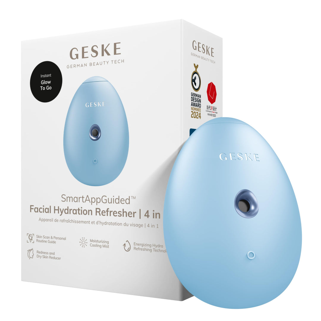 GESKE | SmartAppGuided™ Facial Hydration Refresher | 4 in 1 | Wasserzerstäuber | Gesichtsdampfer | W