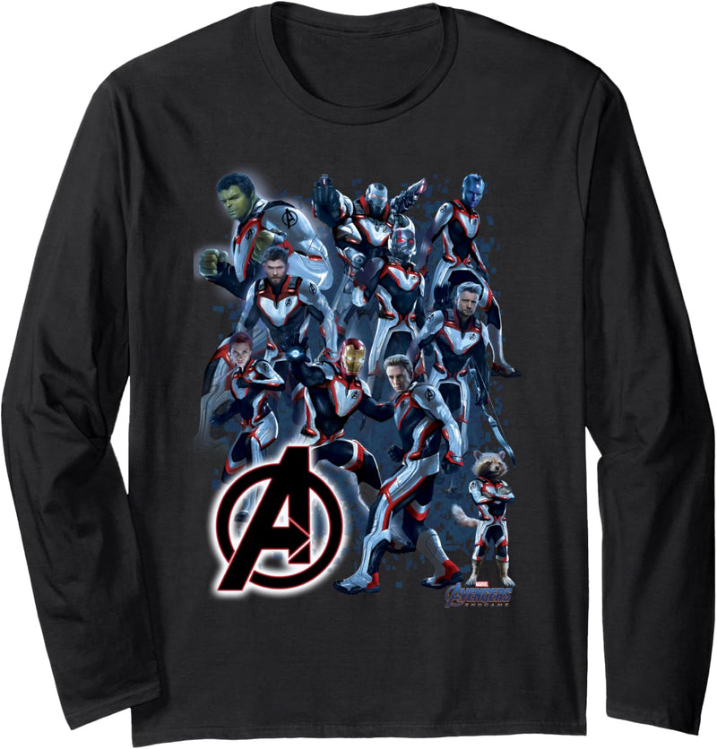 Marvel Avengers Endgame Suit Group Shot Langarmshirt