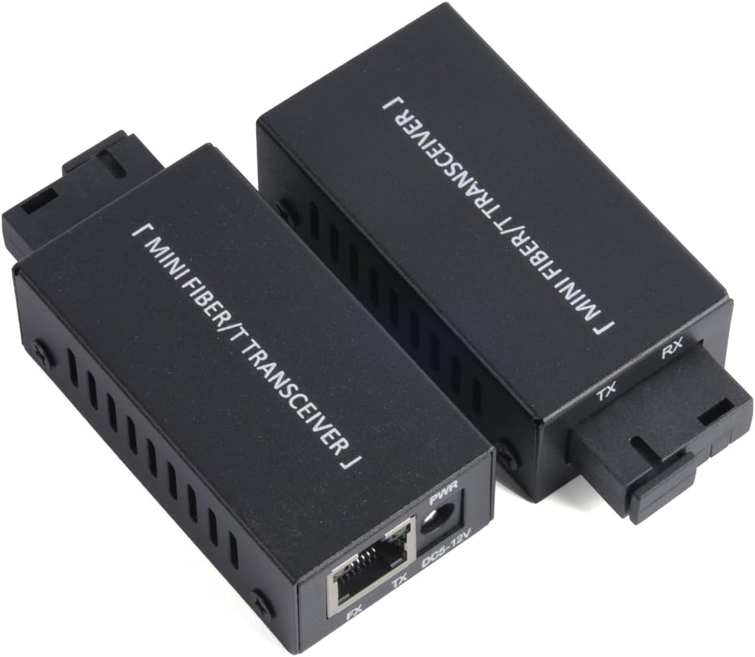 2 Stück Gigabit-Ethernet-Medienkonverter ,Gigabit-RJ-45-Anschluss, Gigabit-SC-Glasfaseranschluss, Er