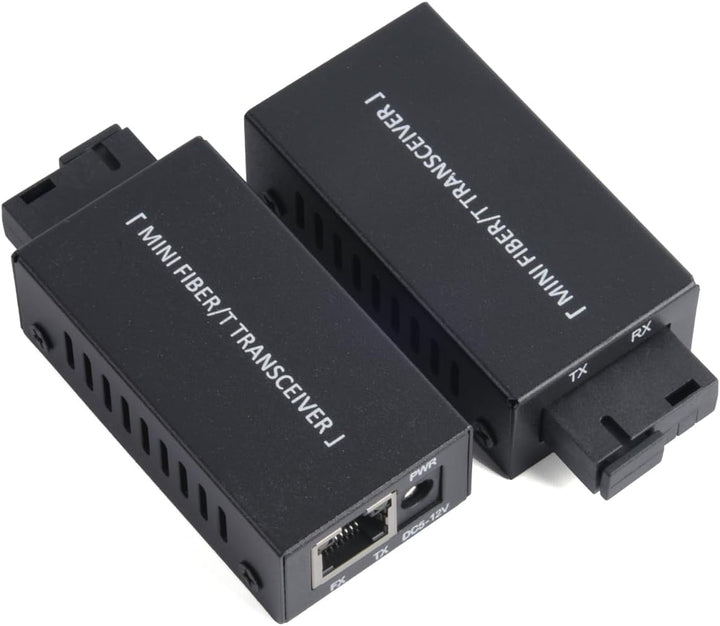 2 Stück Gigabit-Ethernet-Medienkonverter ,Gigabit-RJ-45-Anschluss, Gigabit-SC-Glasfaseranschluss, Er