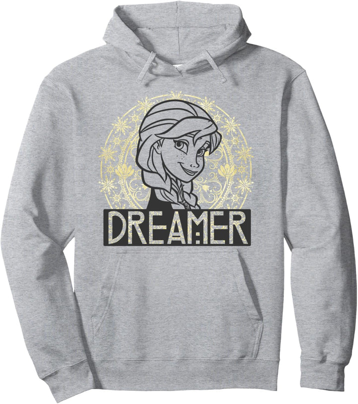 Disney Frozen Anna Dreamer Circle Snowflakes Portrait Pullover Hoodie