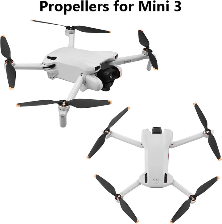 Bocguy 16 Pcs Drohne Mini 3 Propeller, Propeller für Mini 3 Zubehör Drohnenersatz mit 24 Schrauben u