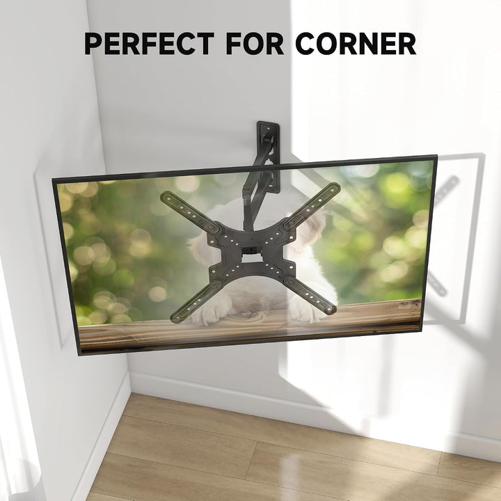 XINLEI TV Wandhalterung Schwenkbar Neigbar, TV Halterung für 26-65 Zoll Flach &amp; Curved Fernseher bis