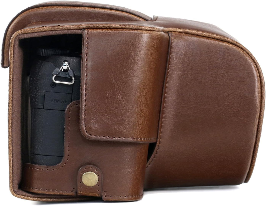 MegaGear Sony Cyber-Shot DSC-RX10 IV, DSC-RX10 III Ever Ready Leder Kamera-Case mit Trageriemen und