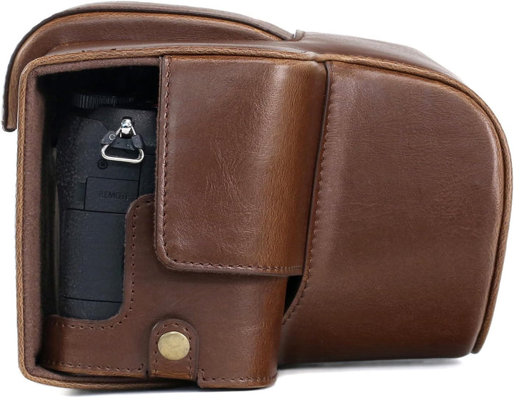 MegaGear Sony Cyber-Shot DSC-RX10 IV, DSC-RX10 III Ever Ready Leder Kamera-Case mit Trageriemen und