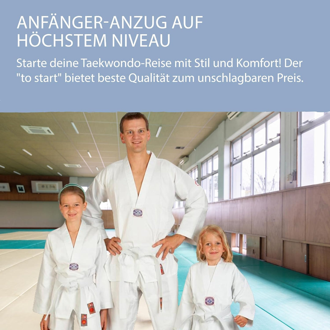 Ju-Sports Herren Taekwondoanzug To Start Anzug 190 cm Weiss, 190 cm Weiss