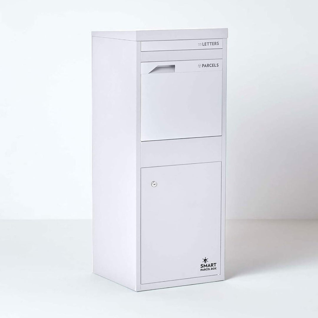 Smart Parcel Box Paketbox L - Briefkasten mit Paketfach wetterfest, weiss | Paketbriefkasten, Paketb