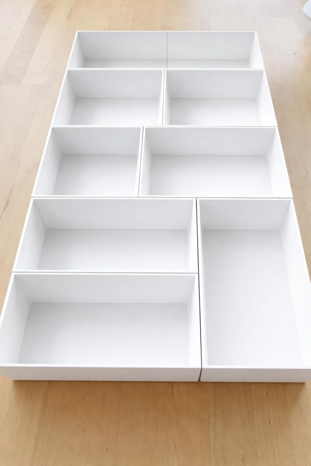 Organizer Schubladeneinsätze passend für IKEA ALEX untere Schublade Weiss, Weiss