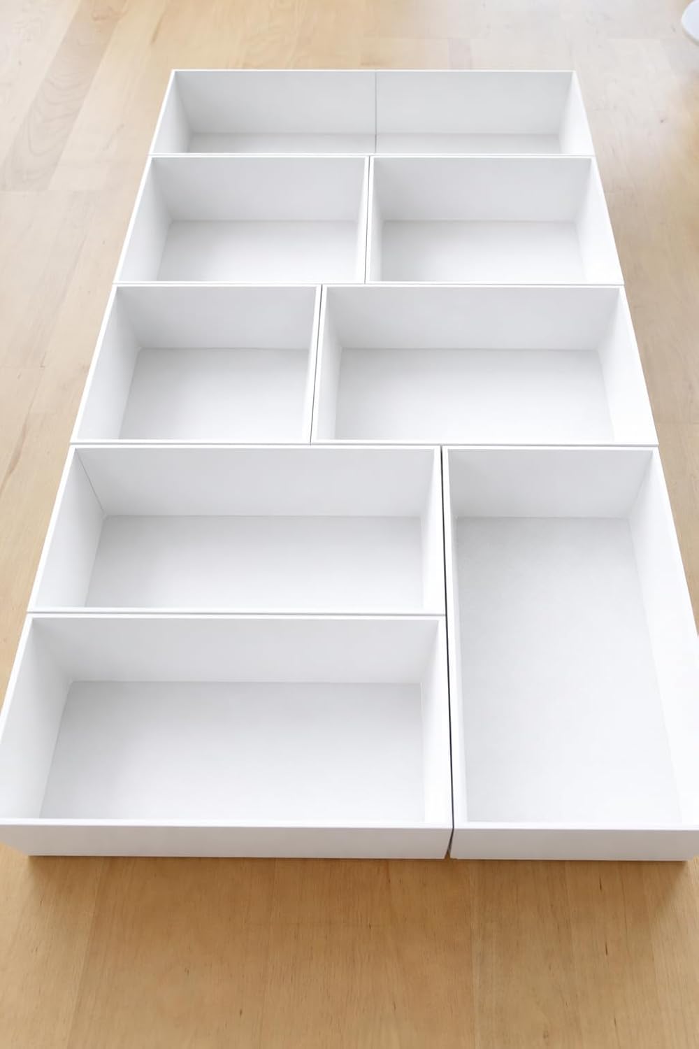 Organizer Schubladeneinsätze passend für IKEA ALEX untere Schublade Grau, Grau