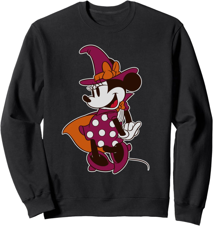 Disney Minnie Mouse in Witch Costume Halloween Sweatshirt