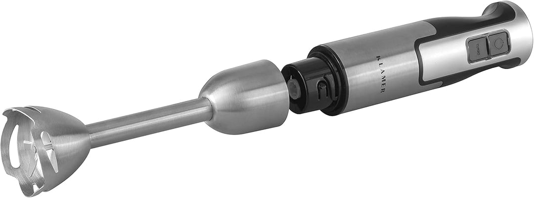 KLAMER Stabmixer Set 800 Watt (2023), 4 in 1 Pürierstab Edelstahl mit stufenloser Geschwindigkeit un