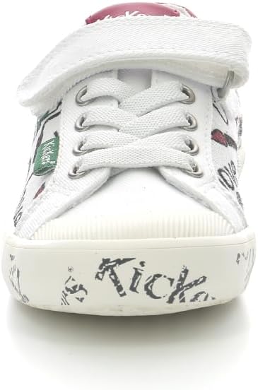 Kickers Unisex Kinder Gody Sneaker, 32 EU Blanc Rouge Vert Street