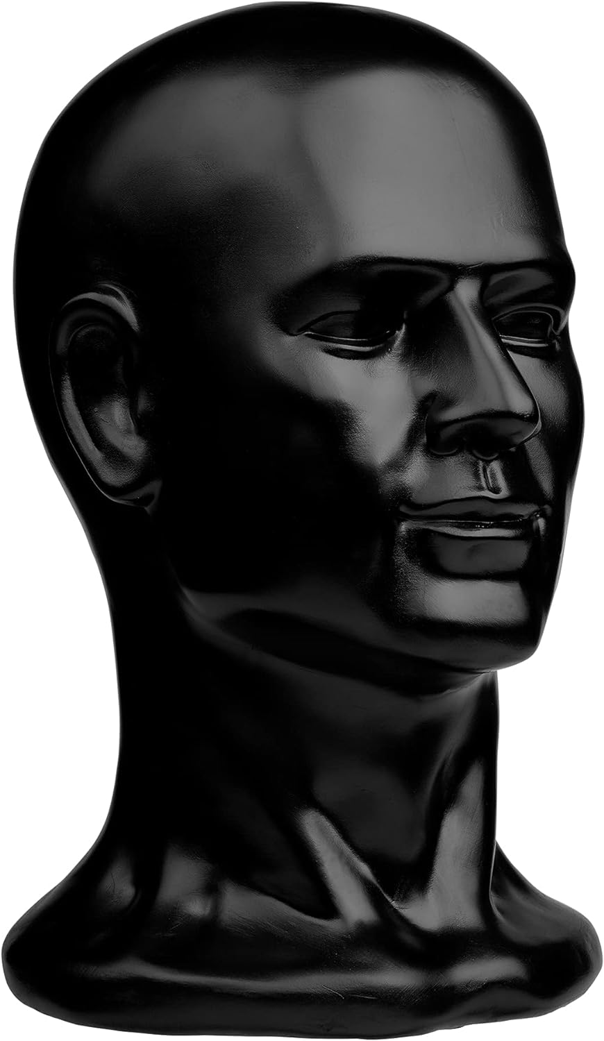 CRAZY HEADS Human Head S Dekokopf Schwarz Kopfhörerständer Helmständer Mützenständer Mannequin Heads