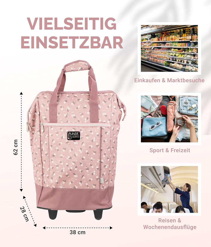 Punta® Einkaufstrolley Big Wheel 40L | grosser & Stabiler Einkaufsroller mit XL-Rädern | leise & lei