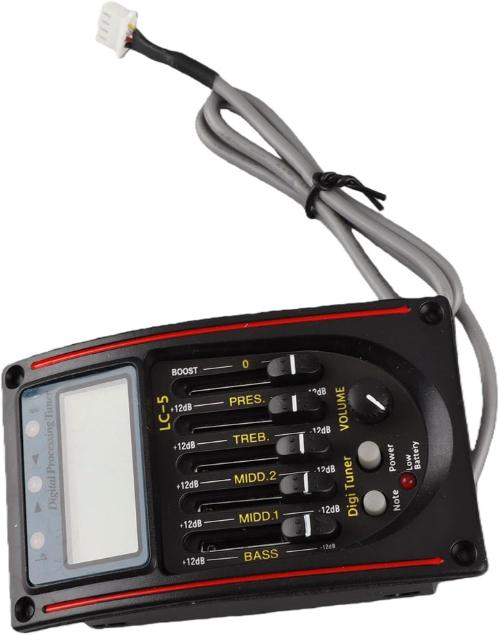 LCD 5-Band-Akustikgitarren-Vorverstärker-EQ LC-5 Equalizer-Tuner Piezo-Pickup-Equalizer-Pickup-Tuner