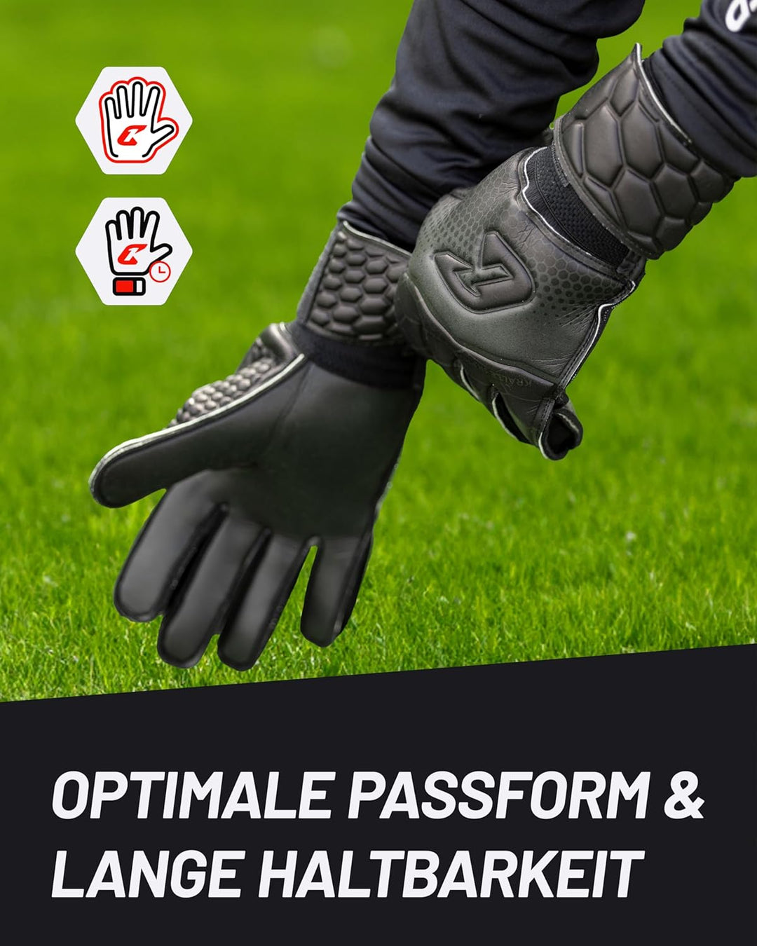 CATCH & KEEP Torwarthandschuhe Kralle Junior Pro 3.0 - Professionelle Torwart-Fussballhandschuhe für