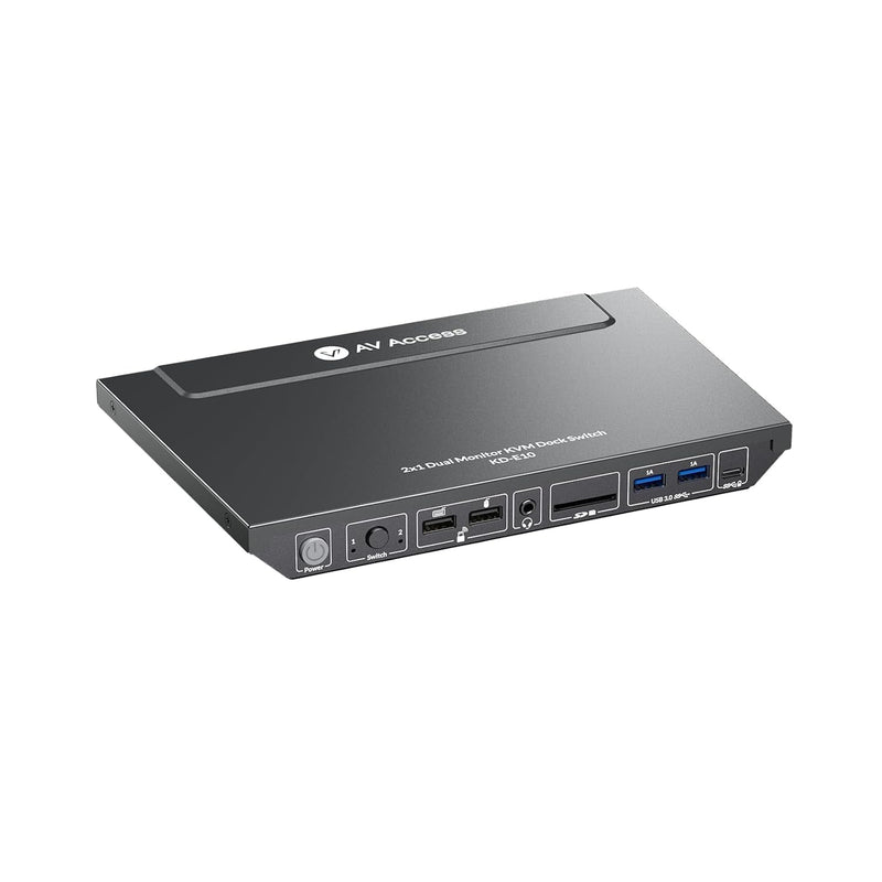 AV Access Dockingstation mit KVM Switch für Laptop & Desktop, 100W Aufladung, 4K@60Hz Dual Monitor H