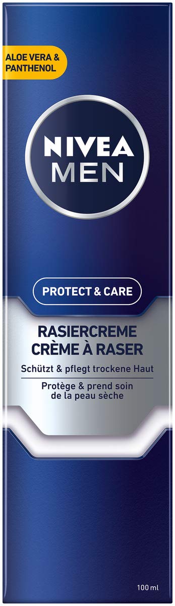 NIVEA MEN Protect & Care Rasiercreme im 6er Pack (6 x 100 ml), mit cremigem Schaum für eine sanfte R