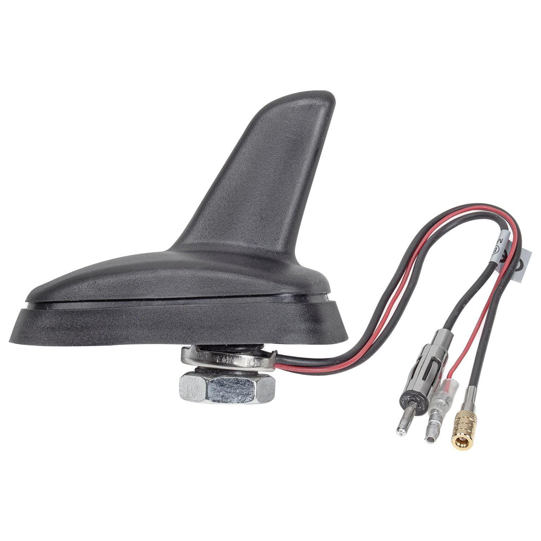 tomzz Audio 1000-048 DAB Antenne Auto Shark Design Dach-Antenne DAB+ FM aktiv Anschluss SMB Buchse K