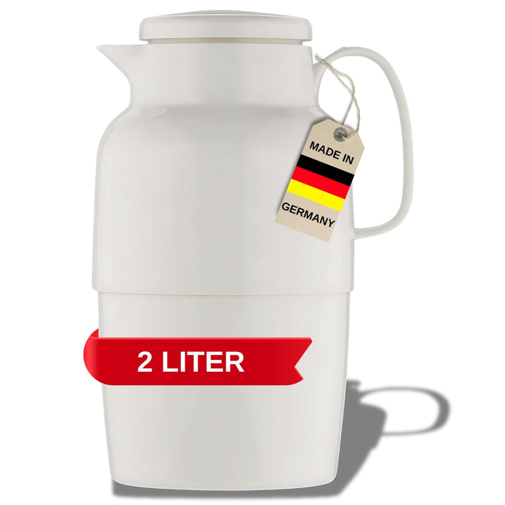 Helios Mondo Kunststoff-Isolierkanne, weiss, 2 Liter 2,0 Liter Weiss, 2,0 Liter Weiss