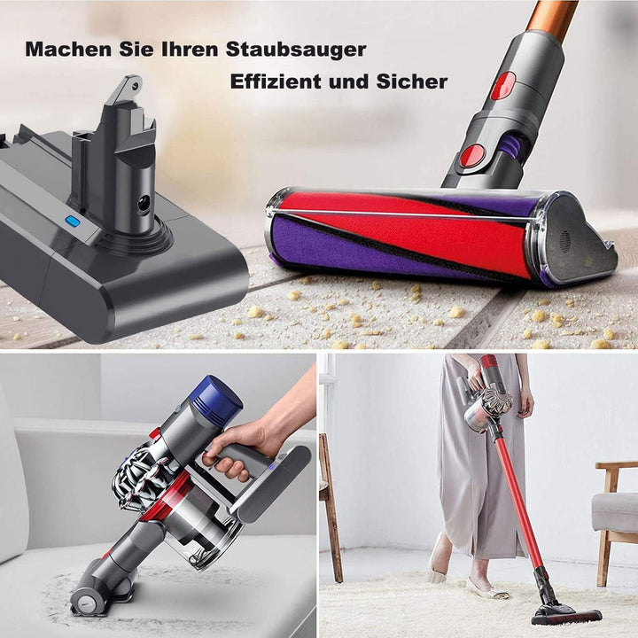 4600mAh Ersatzakku für Dyson V8 SV10 Akku Li-Ionen Batterie für Dyson V8 Absolute Animal SV10 Schnur