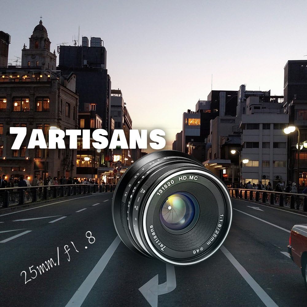 7artisans 25mm F1.8 Manueller Fokus Prime Fixiertes Objektiv für Olympus Micro Four Thirds MFT m4/3