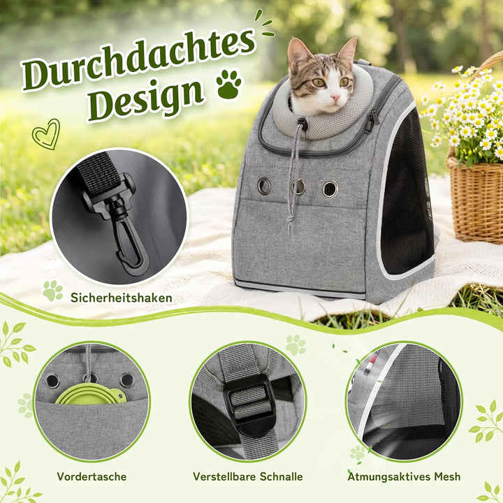 ALLSOPETS Haustier Hunde Rucksäcke Tragbar Transport Rucksack Reisen Tragetasche für Haustiere Reise