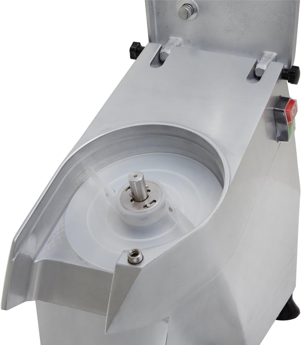 GastroHero Gemüseschneider I Elektrischer Gemüseschneider I 300 kg/h Leistung I 5 Scheiben Ø 2-7 mm
