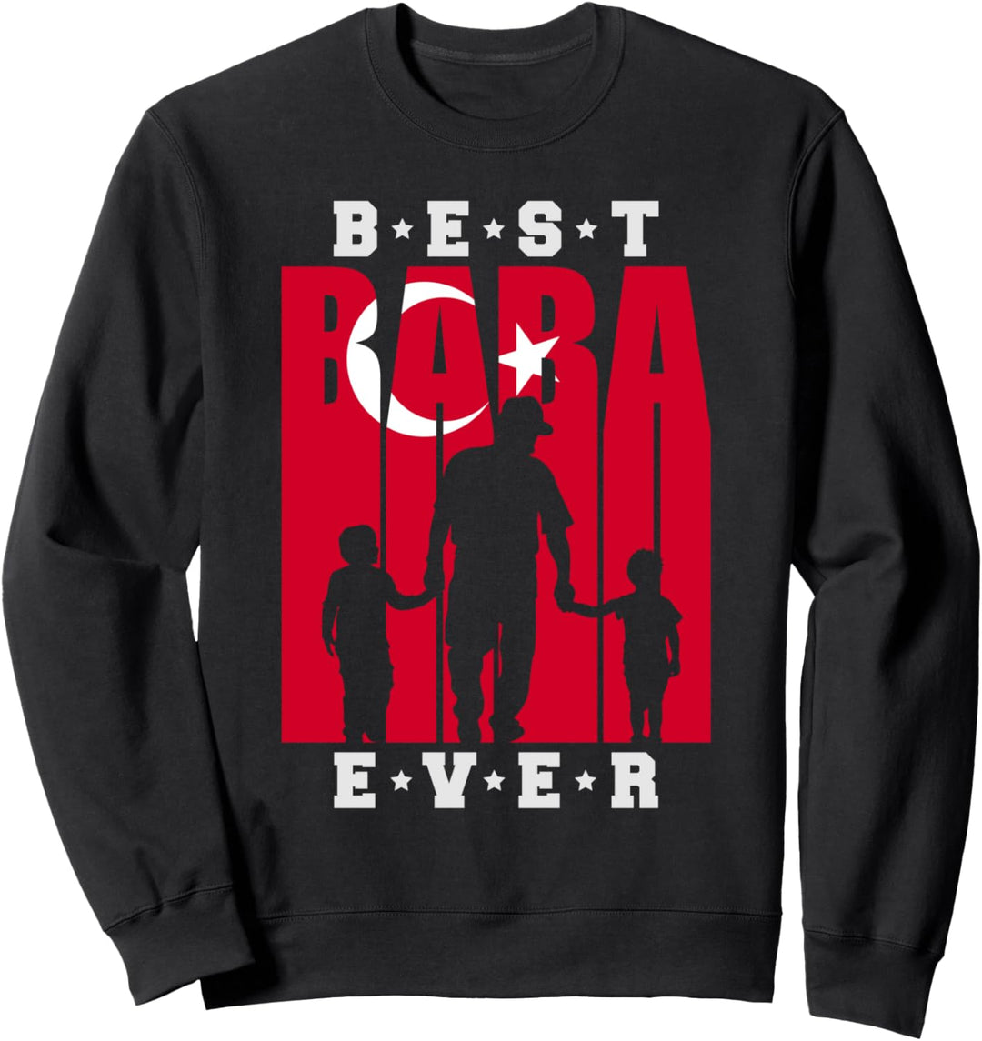 Baba 2 Jungs Baba dogum Günü Hediyesi türkischer Vater Sweatshirt