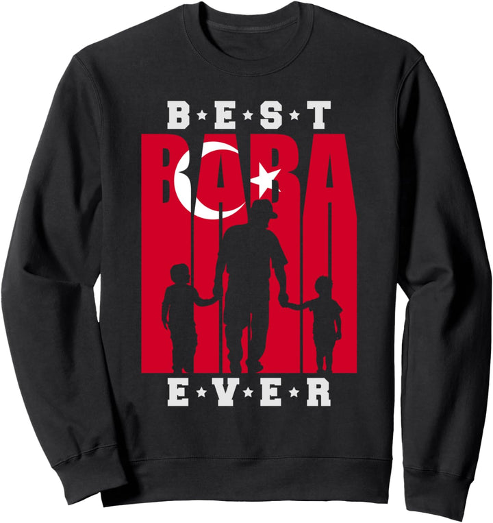 Baba 2 Jungs Baba dogum Günü Hediyesi türkischer Vater Sweatshirt