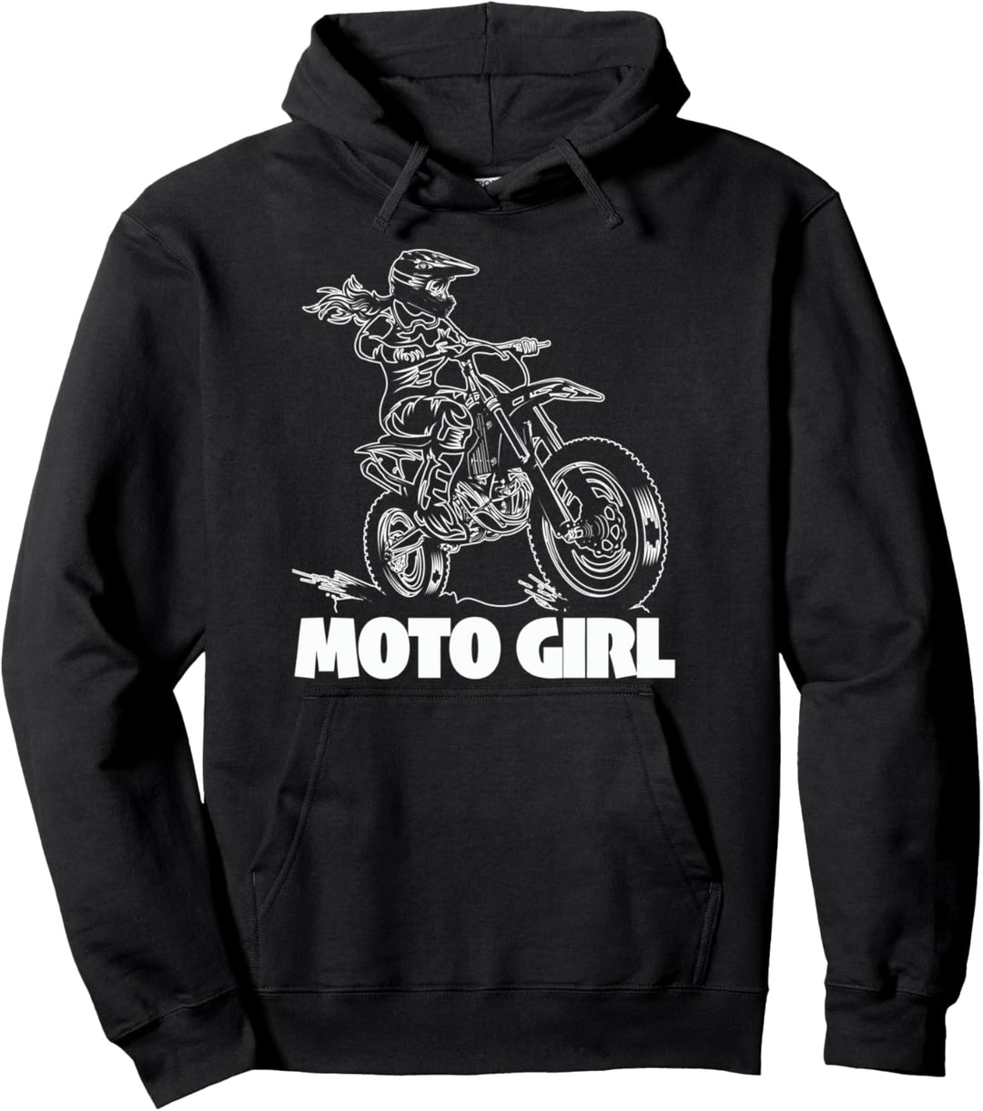 Girls MX Motocross Dirtbike Design - Moto Girl Pullover Hoodie