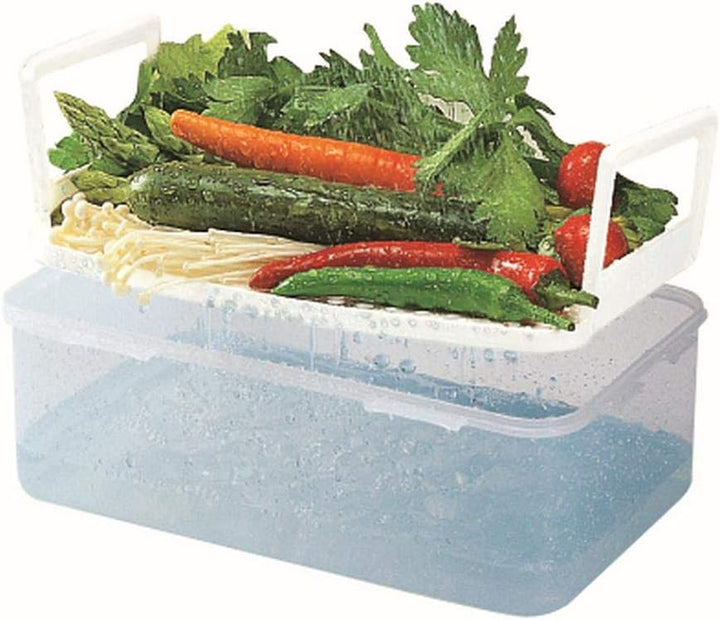 Lock & Lock Frischhaltedose, Vorratsbox, 3,6 Liter, rechteckig, mit Serviereinsatz, transparent, 6 S