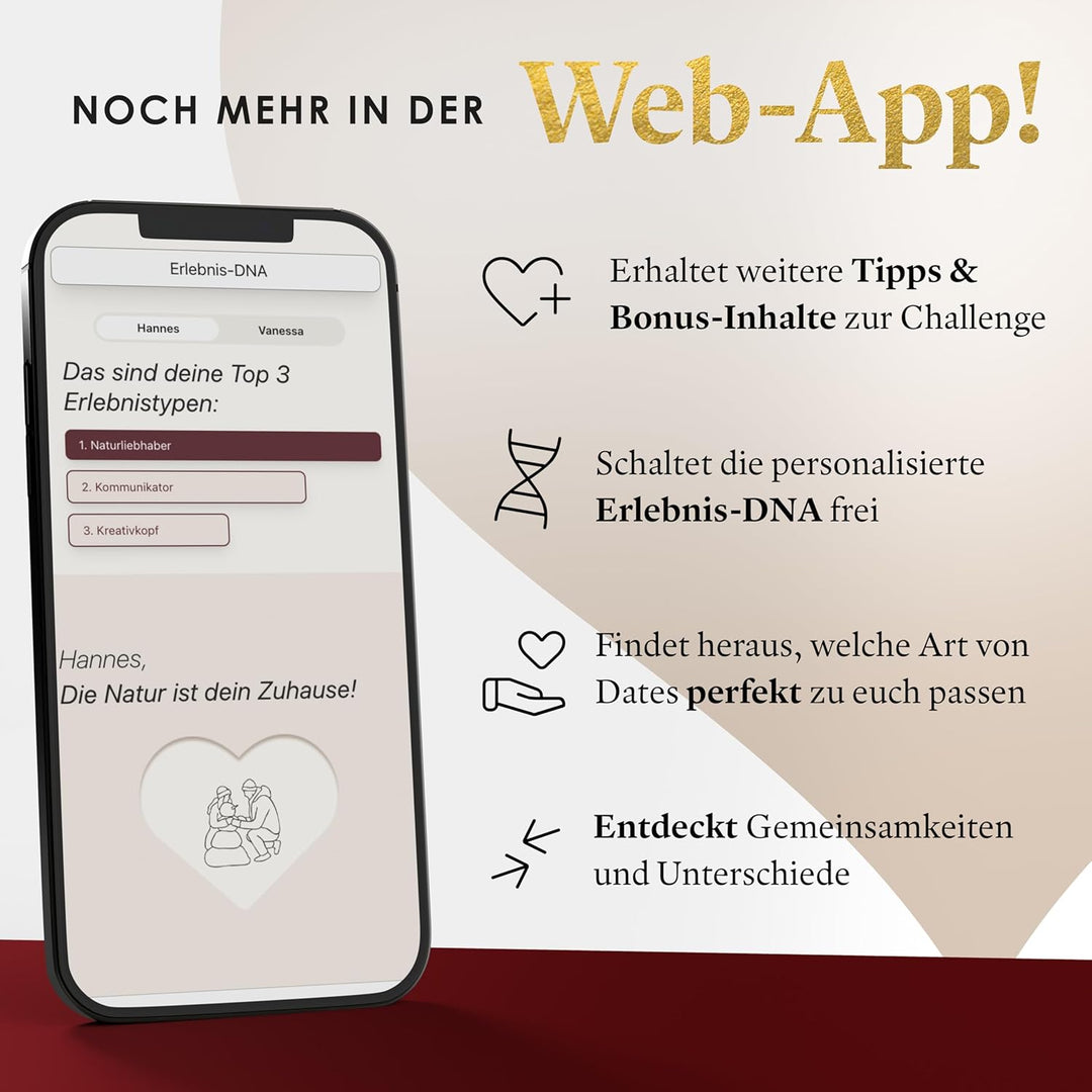 Date Challenge Buch für Paare “Zeit für Abenteuer” | Valentinstag-Geschenk für ihn & sie | ABC Date