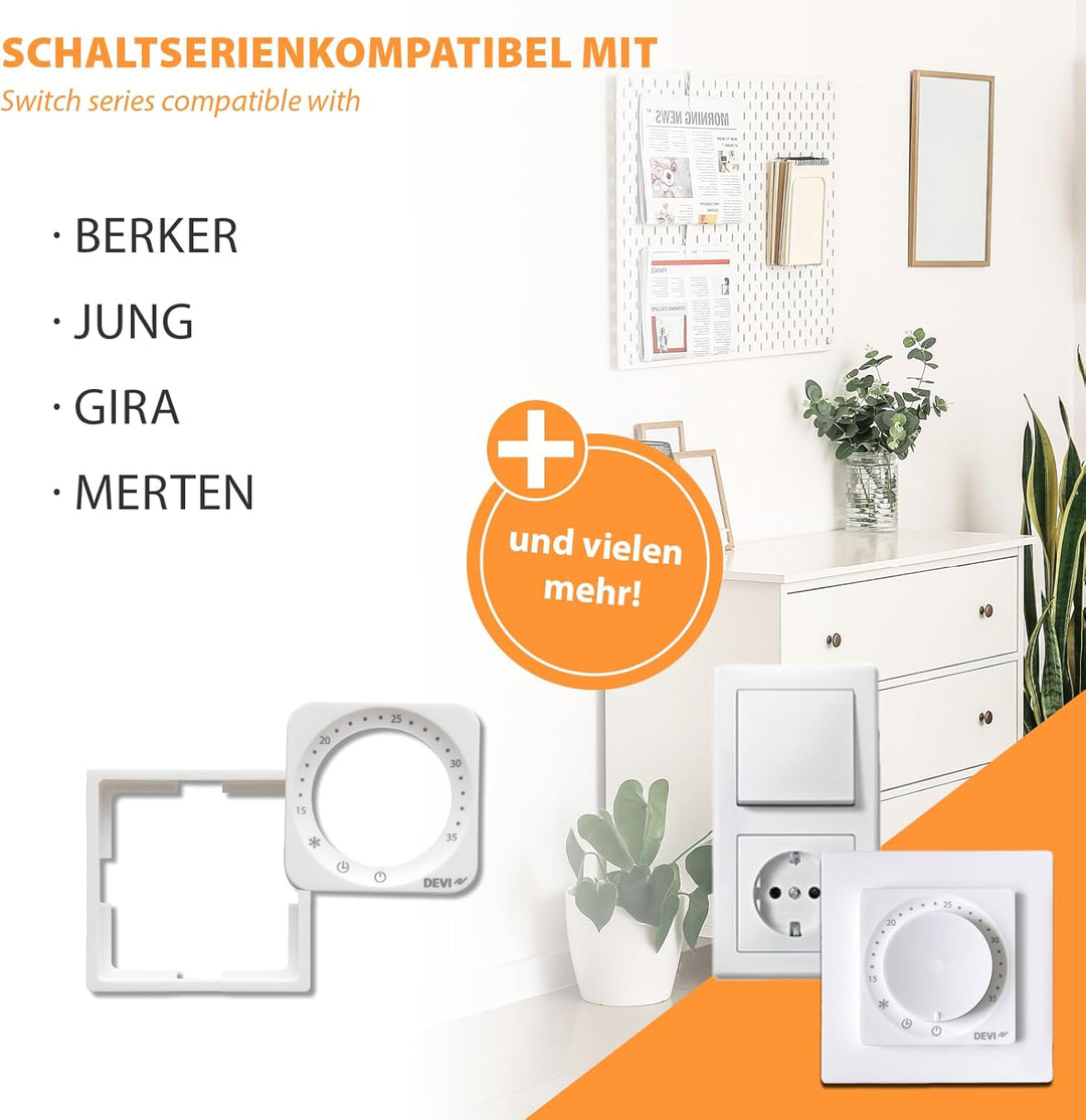 DEVIreg Room 140F1161 Bluetooth Thermostat Raumregler mit EXT. 15kOhm Sensor für elektrische Fussbod