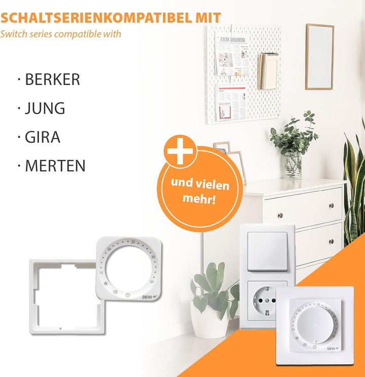 DEVIreg Room 140F1161 Bluetooth Thermostat Raumregler mit EXT. 15kOhm Sensor für elektrische Fussbod