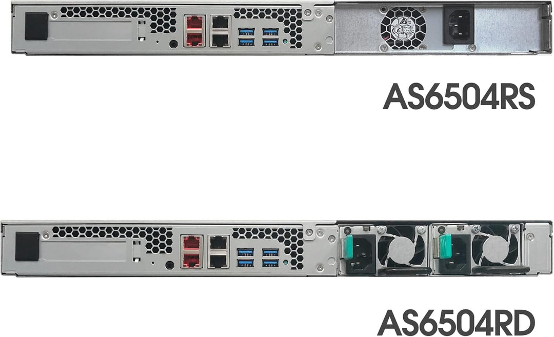 Asustor Lockerstor 4 AS6504RD 4 Bay NAS - Duale Stromversorgung Netzwerkspeicher Gehäuse, Quad Core
