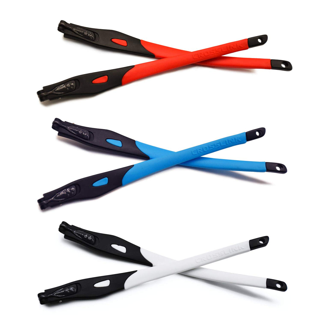HKUCO Reinforce Rot/Blau/Weiss Ersatzgläser Beine Für Oakley Crosslink Rahmen