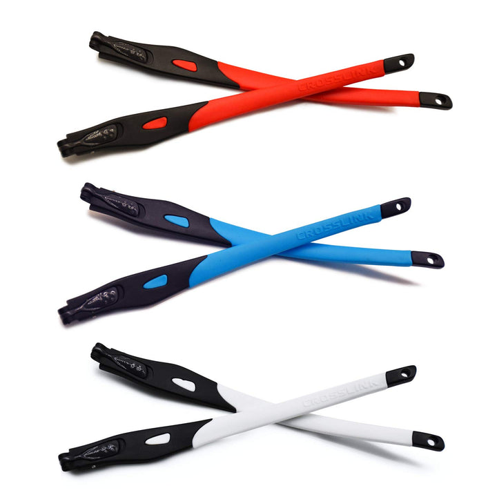 HKUCO Reinforce Rot/Blau/Weiss Ersatzgläser Beine Für Oakley Crosslink Rahmen