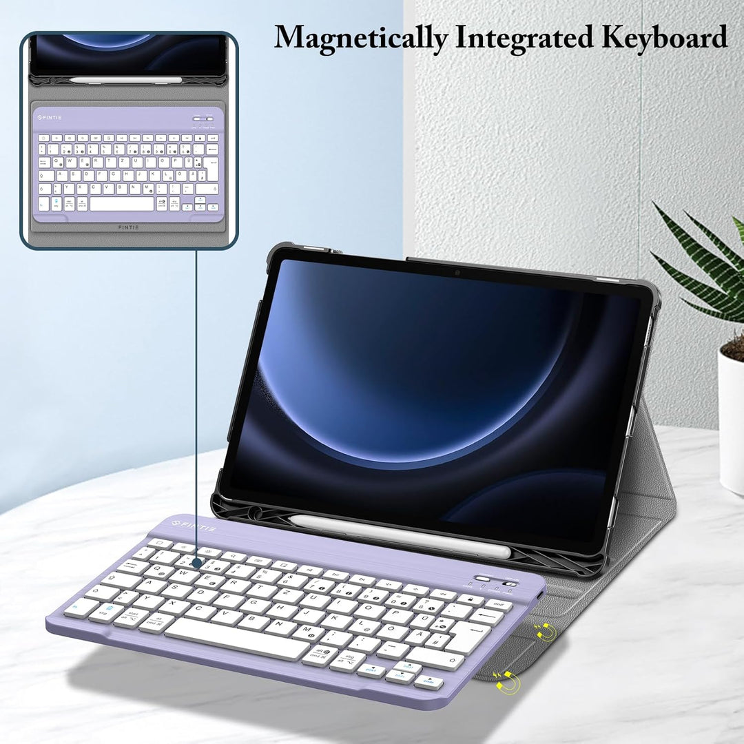 FINTIE Tastatur Hülle für Samsung Galaxy Tab S10 Lite/S10 FE/S9 FE 10.9" & S9 11" Tablet, Keyboard C