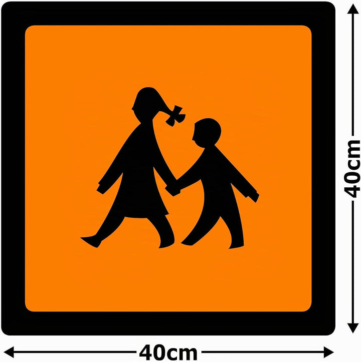 2x Schulbusschild Magnetschild Warntafel Schulbustafel Magnet Auto Schild Warnschild (Doppelpack 40x