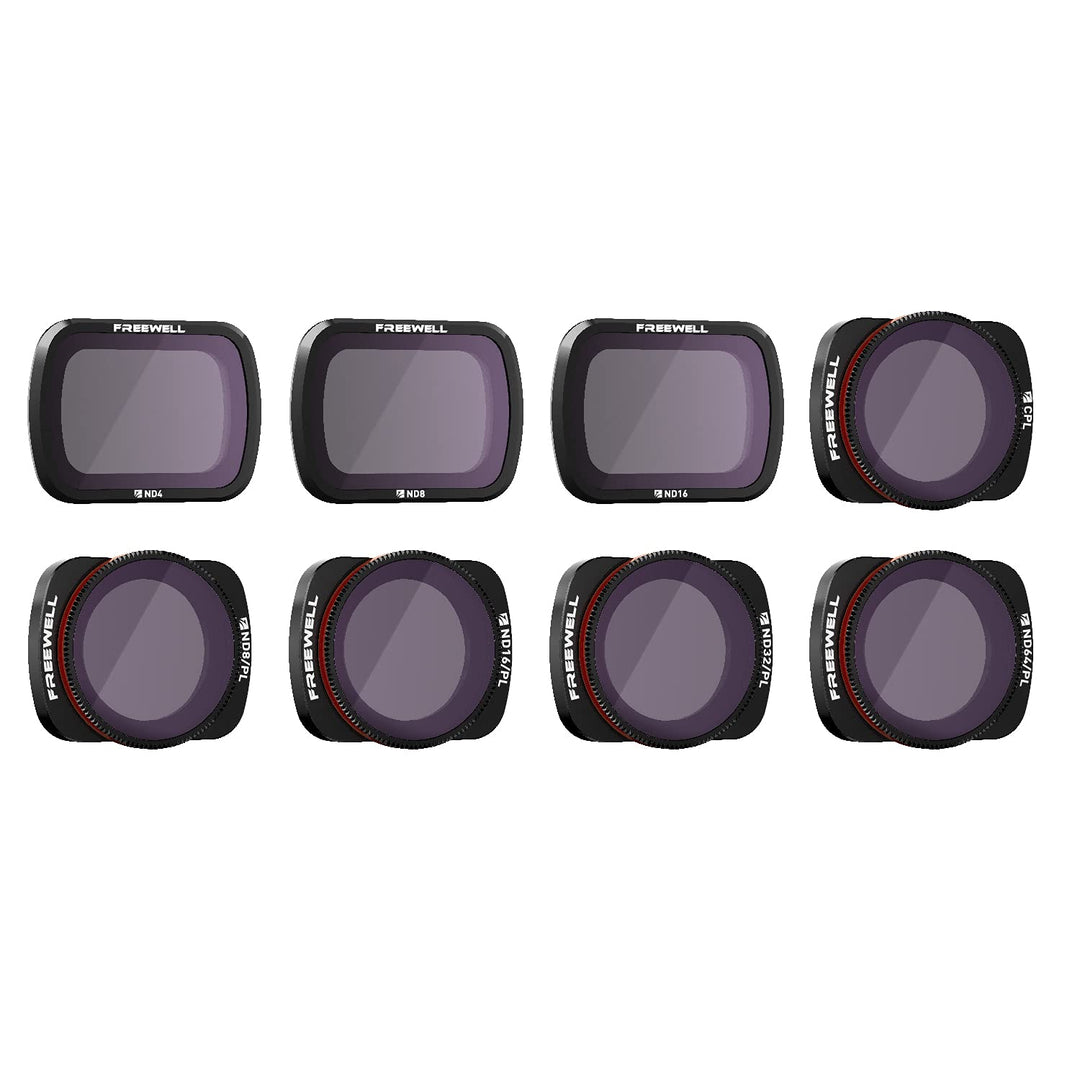 Freewell All Day - 4K-Serie - 8-Pack ND4, ND8, ND16, CPL, ND8/PL, ND16/PL, ND32/PL, ND64/PL Camera L