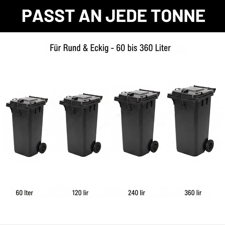 2 Stück Mülltonnenschloss Mülltonne Schloss - Sicherheitscode-Schloss für Mülltonnen 60-360L, ohne B