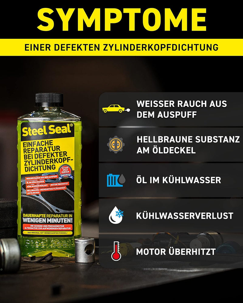 STEEL SEAL - Einfache Reparatur defekter Zylinderkopfdichtungen - Kopfdichtung Dichtmittel mit verbe