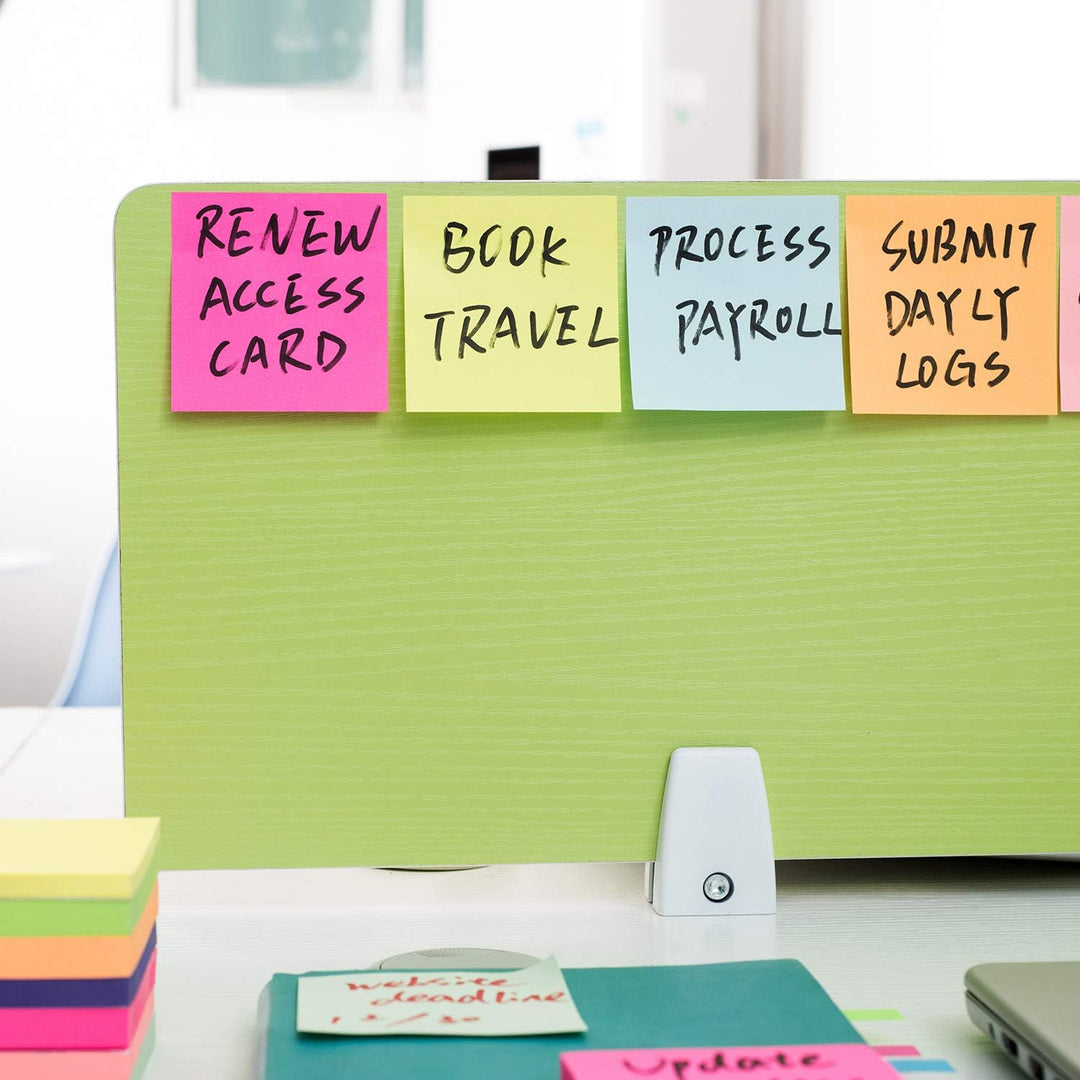 ZCZN Haftnotizen 24 Blöcke 76 x 76 mm Klebezettel, 100 Blatt/Block, Sticky Notes in 6 Neonfarben 6 N